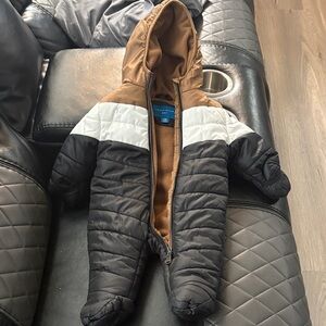 Carter's Black, Brown, and White Kids Puffer Snowsuit